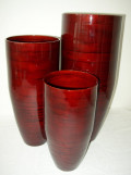 Bambusová váza klasik červená XL, 