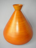 Bambusová váza široká oranžová, 