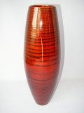 Bambusová váza vysoká červená, 