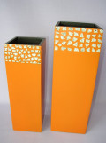 Bambusová váza oranž mozaika, 