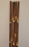 Bambusová tyč 5 - 6 cm, délka 2 metry - barvená hnědá, 