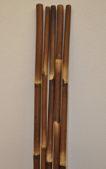 Bambusová tyč 3- 4 cm, délka 2 metry - barvená hnědá, 